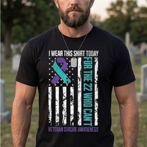 Black Veteran Suicide Awareness T-Shirt